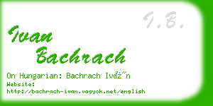 ivan bachrach business card